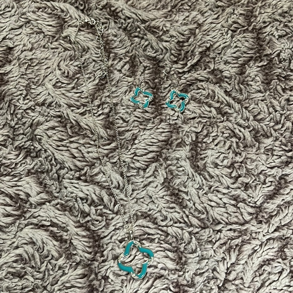 NWOT Women’s matching necklace and earrings.